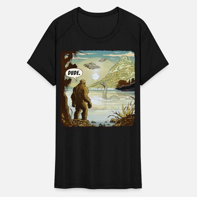 Funny UFOs Bigfoot Sasquatch Introvert Loch Ness