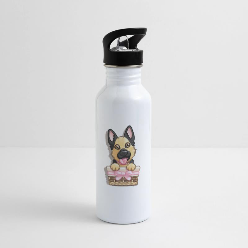 German Shepherd GIRL in a Basket