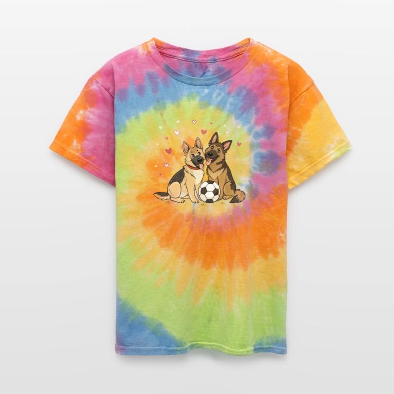 German Shepherds with Soccer Ball for Valentine's