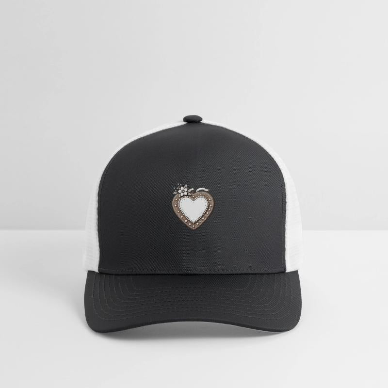 Gingerbread heart frame Tradition and love united