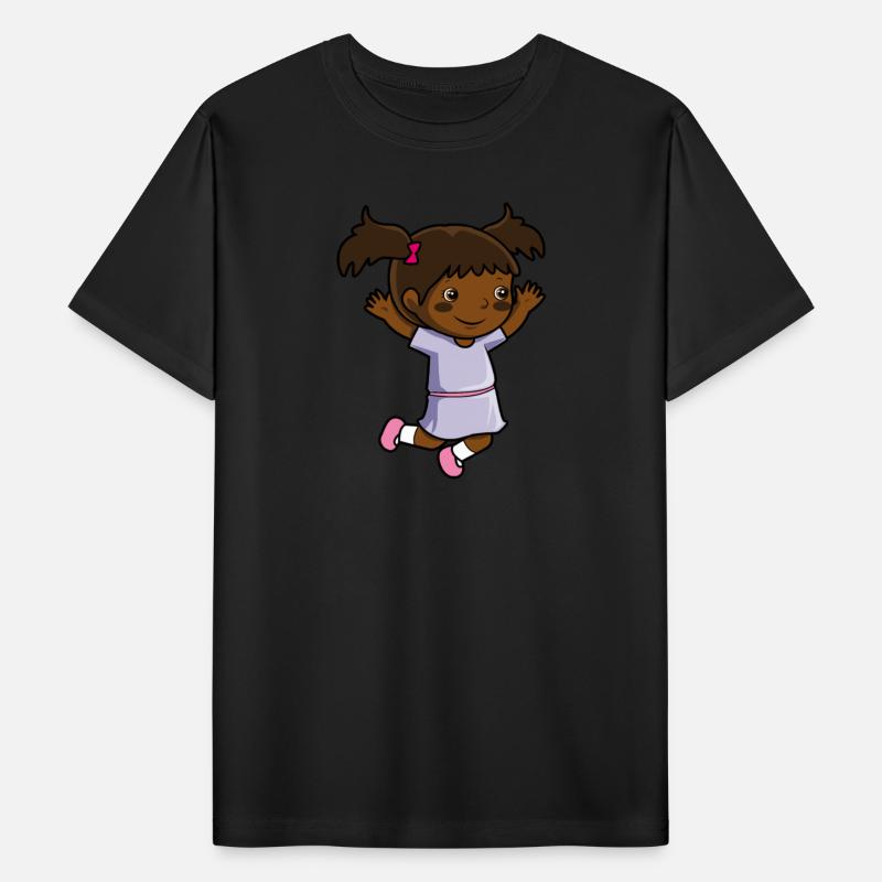 Girl jumps school enrollment joy kindergarten