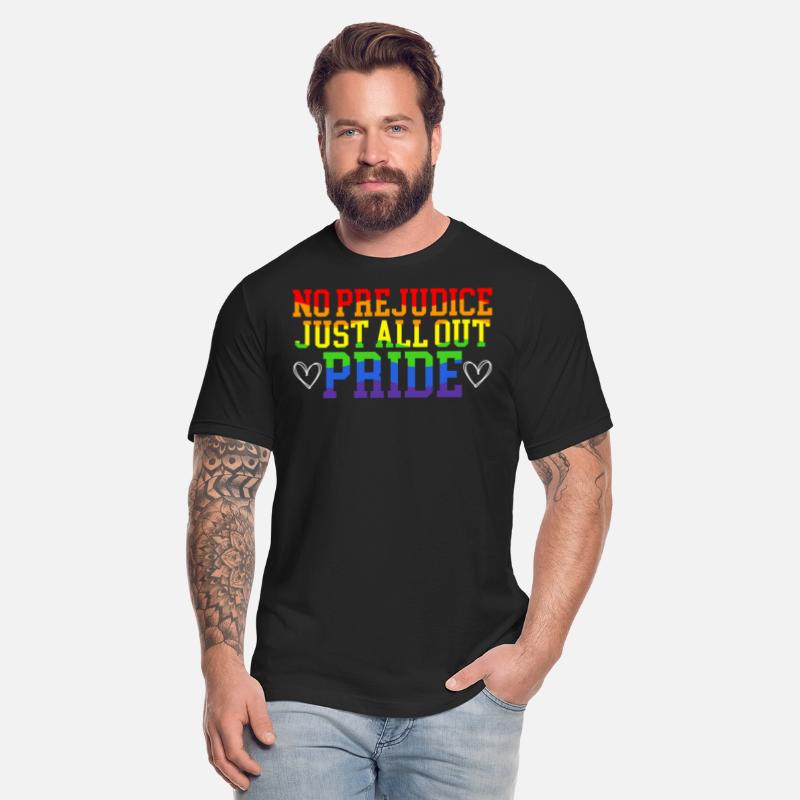 No Prejudice Just All Out Pride Rainbow LGBTQ Gay