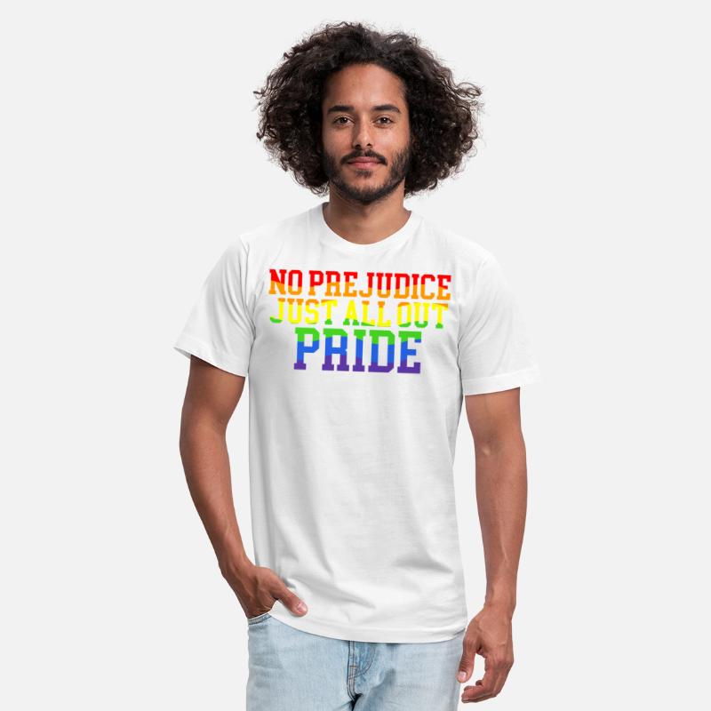 No Prejudice Just All Out Pride Rainbow LGBTQ Gay