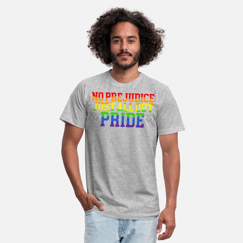 No Prejudice Just All Out Pride Rainbow LGBTQ Gay