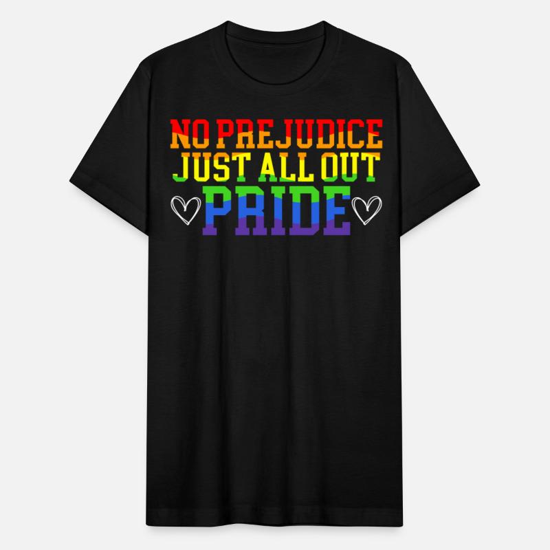 No Prejudice Just All Out Pride Rainbow LGBTQ Gay