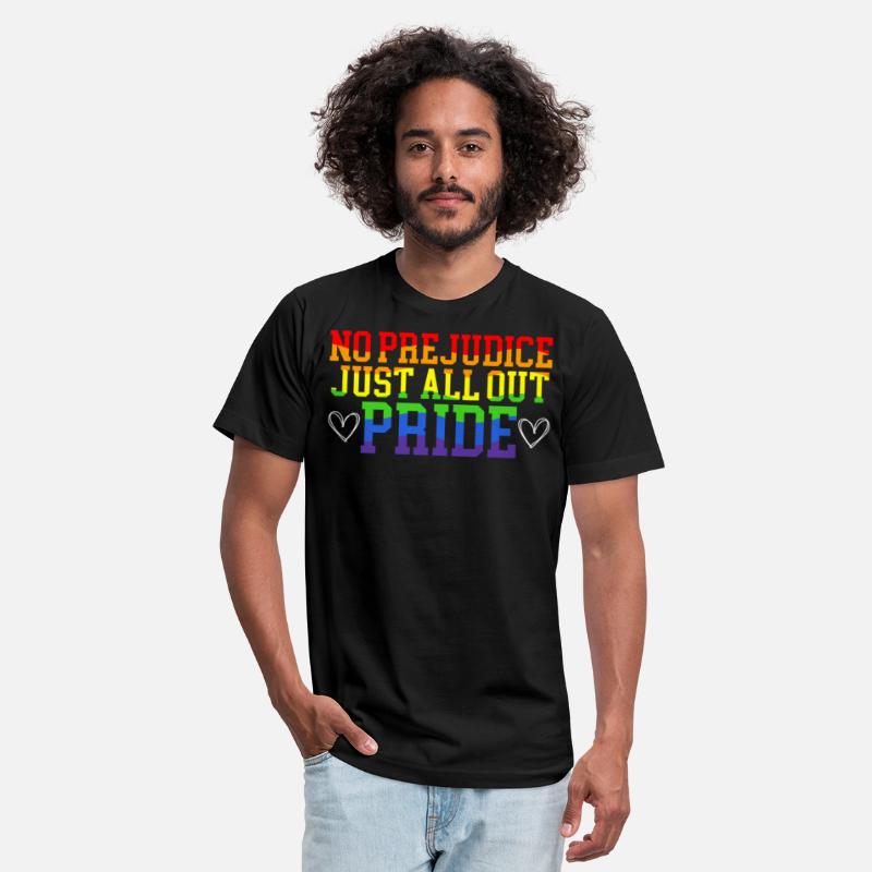 No Prejudice Just All Out Pride Rainbow LGBTQ Gay