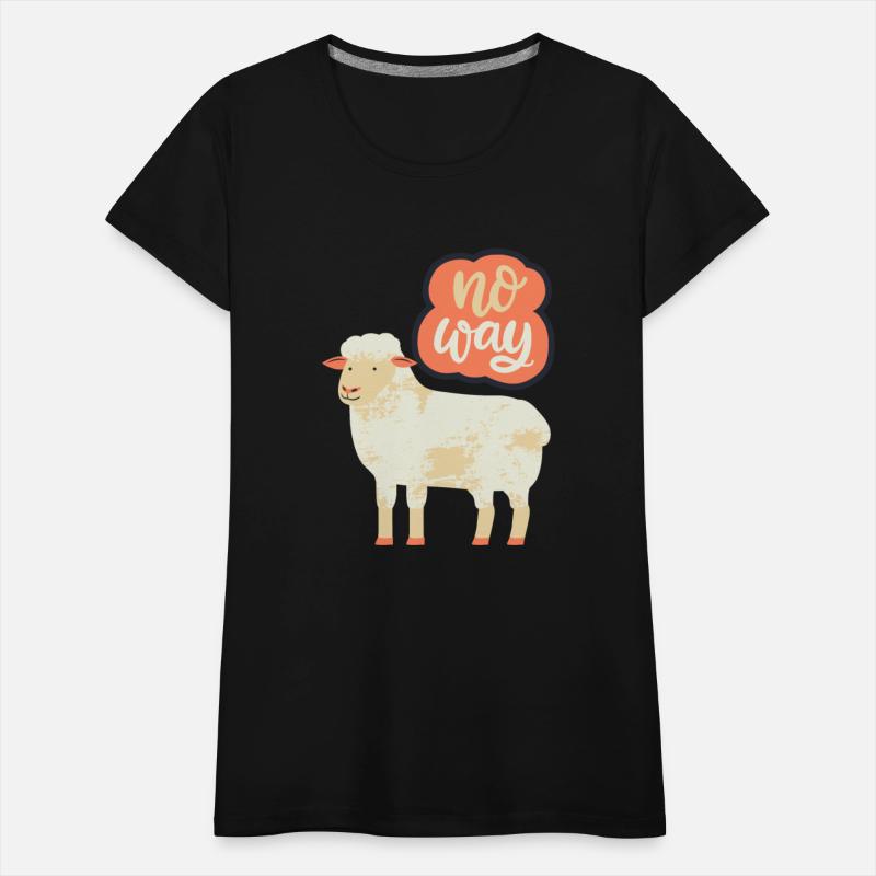 No Way Funny Lamb Sheep Illustration Print