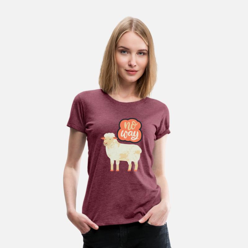 No Way Funny Lamb Sheep Illustration Print