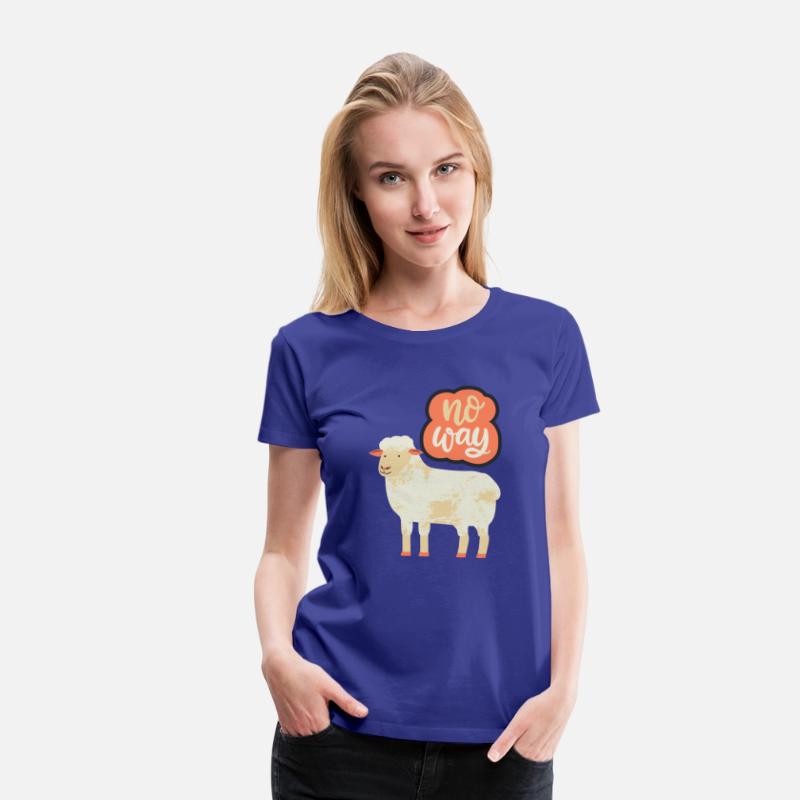 No Way Funny Lamb Sheep Illustration Print