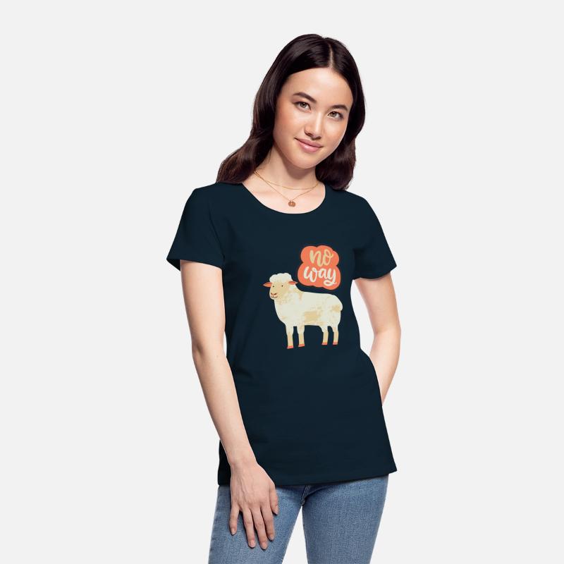 No Way Funny Lamb Sheep Illustration Print