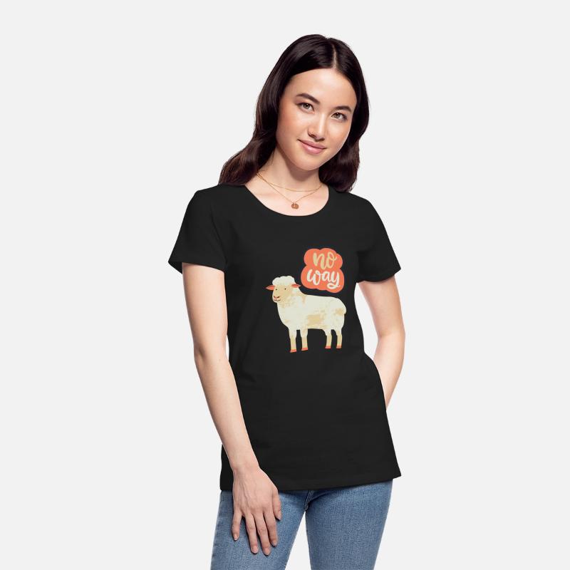 No Way Funny Lamb Sheep Illustration Print