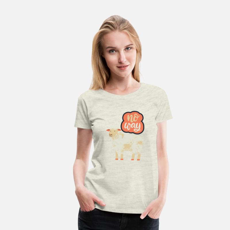 No Way Funny Lamb Sheep Illustration Print