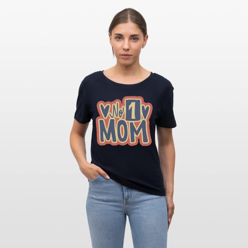 No.1 Mom – Heart Accent Handdrawn Style
