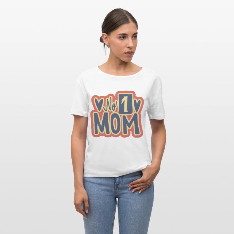 No.1 Mom – Heart Accent Handdrawn Style