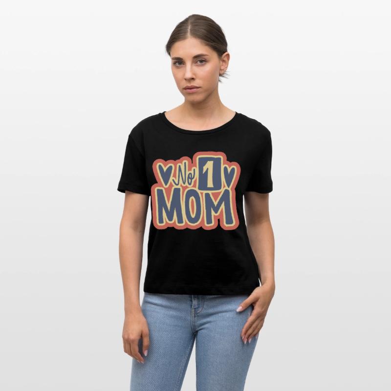 No.1 Mom – Heart Accent Handdrawn Style