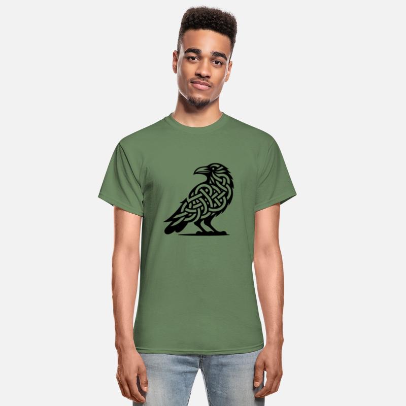 Nordic Celtic Raven Tattoo Knot Style