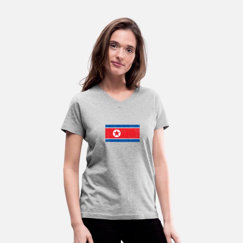 North Korea South Korea flag banner Asia