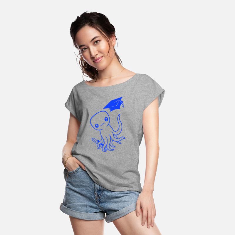 Octopus graduation high school diploma passed cute