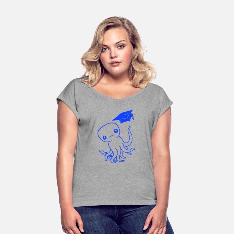 Octopus graduation high school diploma passed cute