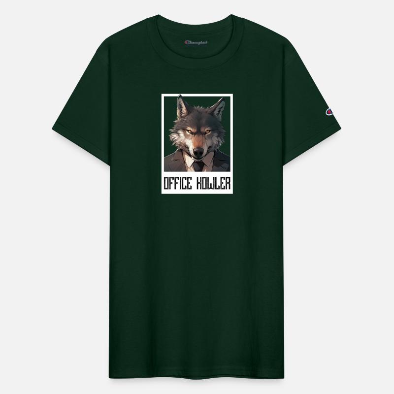 Office Howler. Business wolf
