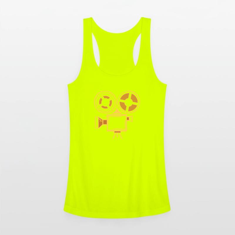 Old film camera drawing, hand drawn. Cameraman