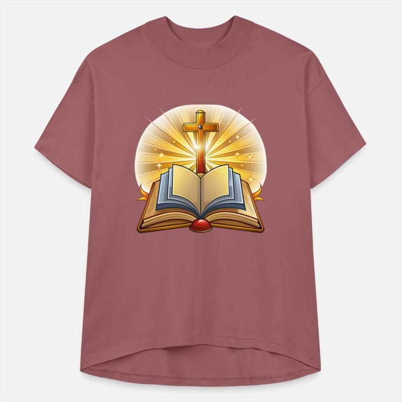 Open bible with cross