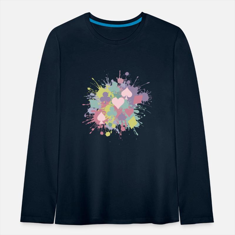 Paint Splatter Playing Card Suits Design