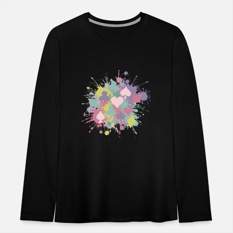 Paint Splatter Playing Card Suits Design