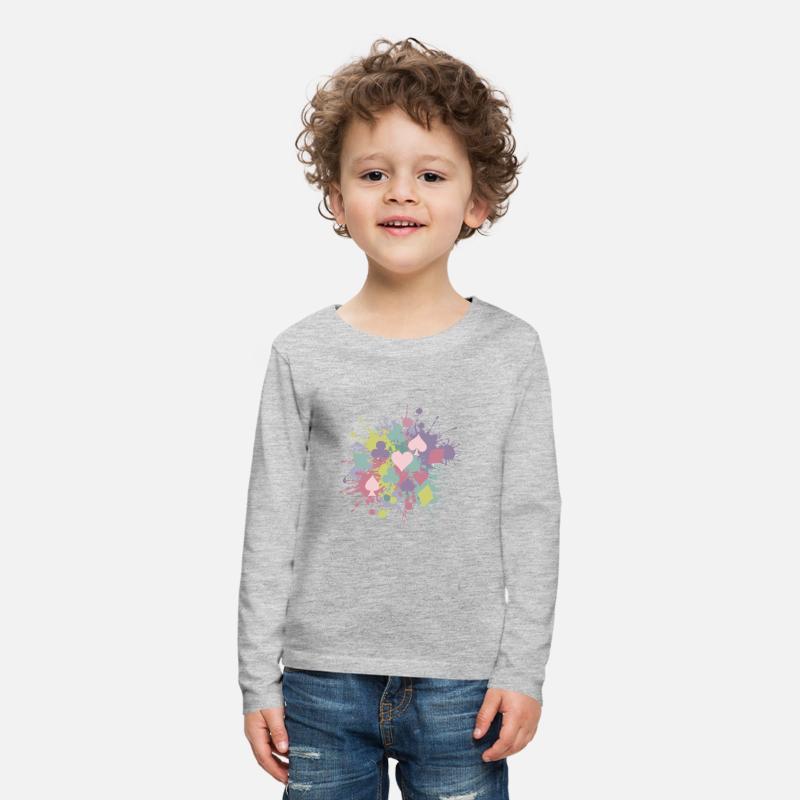 Paint Splatter Playing Card Suits Design