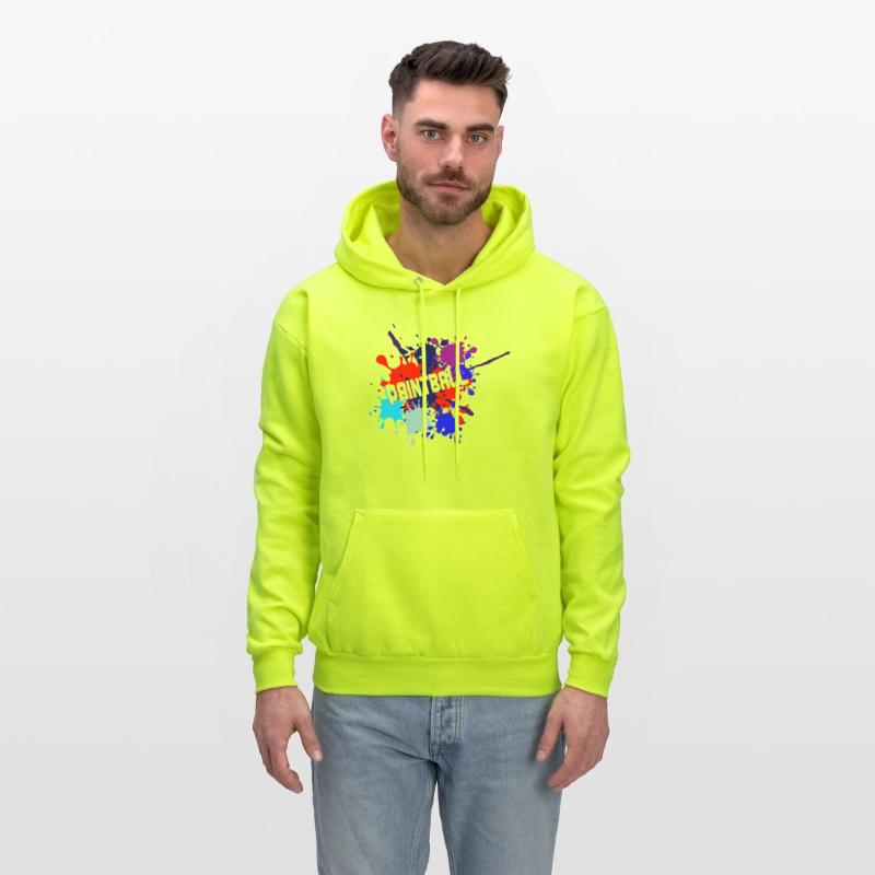 Paintball text cut out in paint splatter text