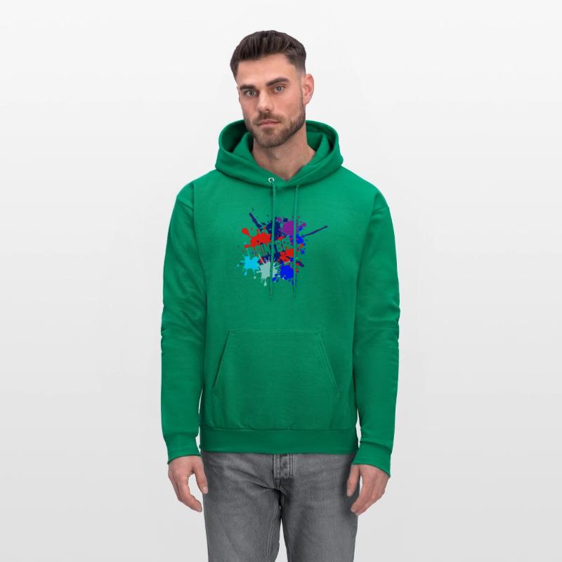 Paintball text cut out in paint splatter text