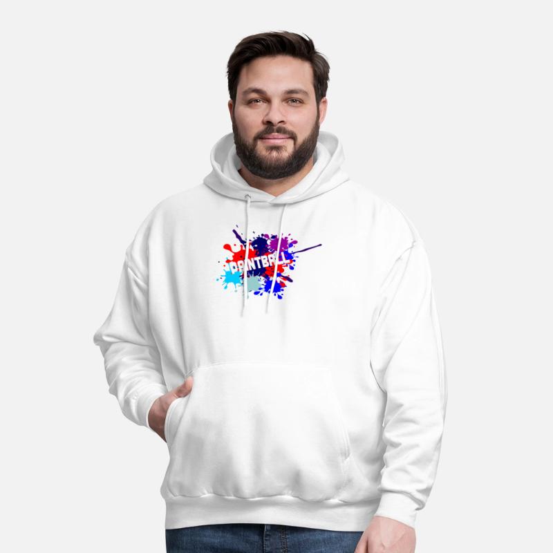 Paintball text cut out in paint splatter text