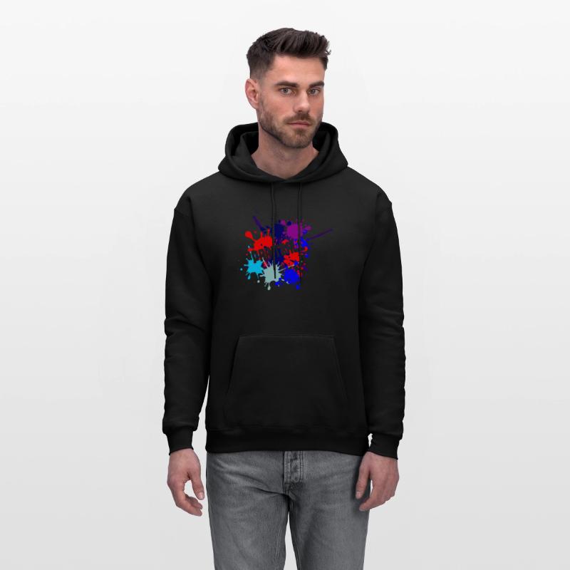 Paintball text cut out in paint splatter text