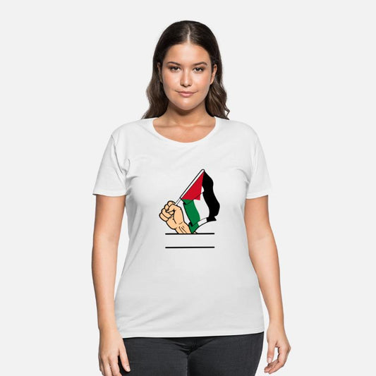 Palestine flag fist text space