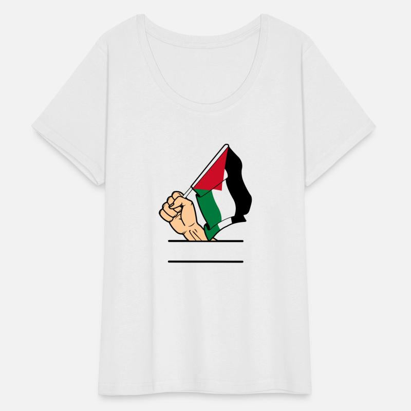 Palestine flag fist text space