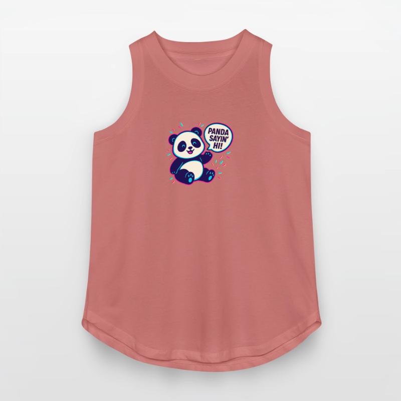 Panda Sayin’ Hi! – Cute Retro Glitch Tee