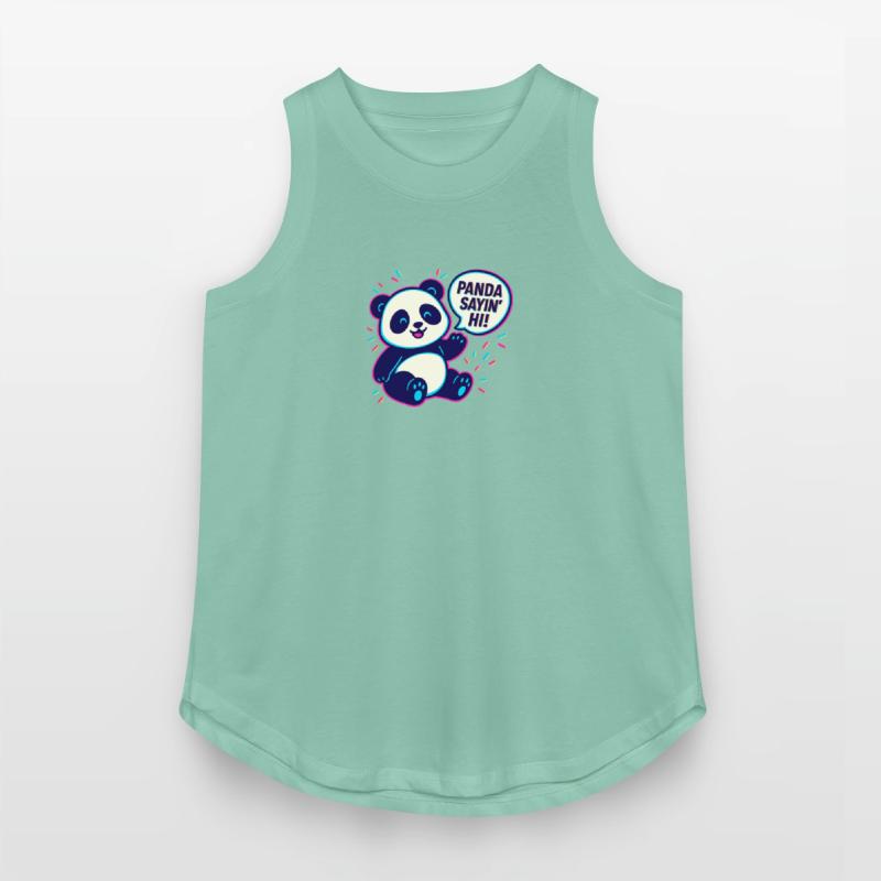 Panda Sayin’ Hi! – Cute Retro Glitch Tee