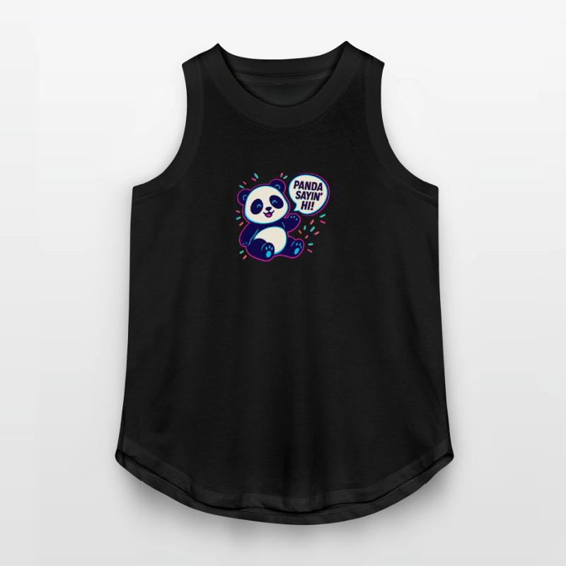 Panda Sayin’ Hi! – Cute Retro Glitch Tee