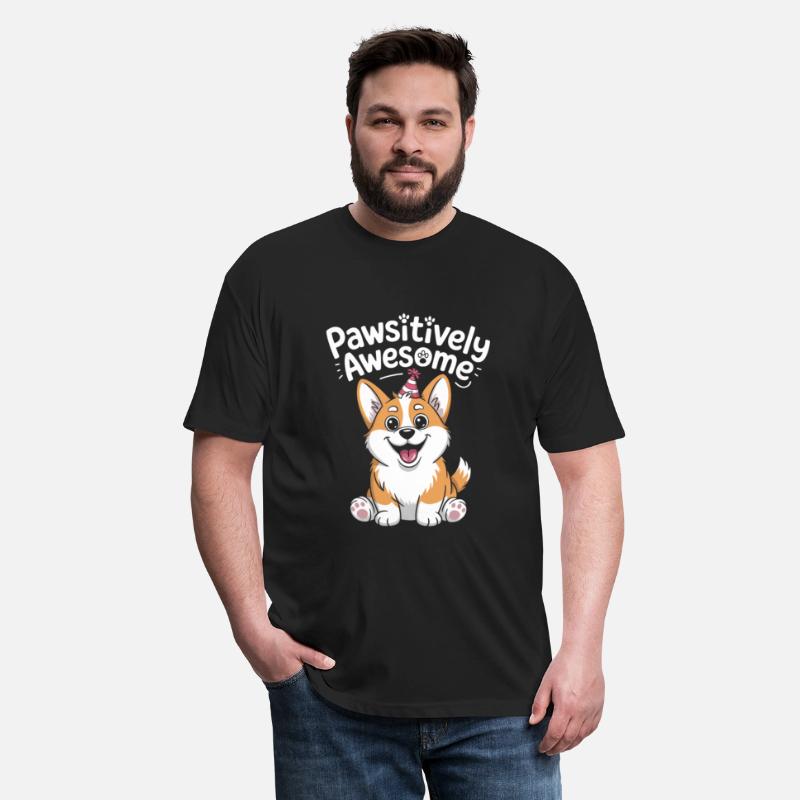 Pawsitively Awesome Corgi Birthday Dog Shirt