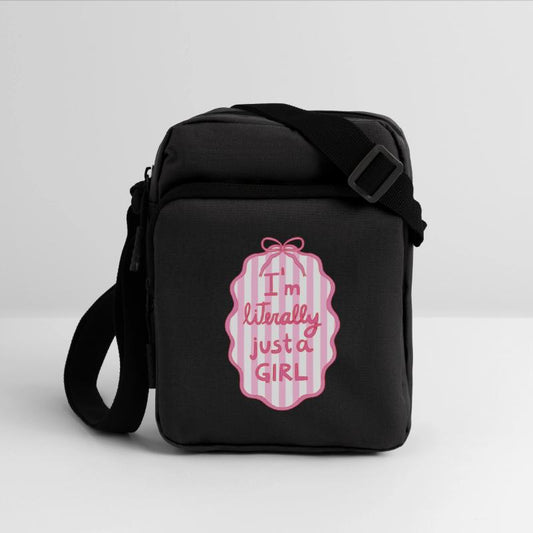 Pink Striped Girl Power Badge