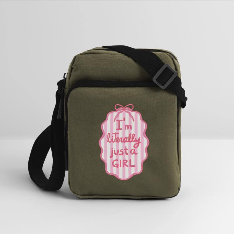 Pink Striped Girl Power Badge