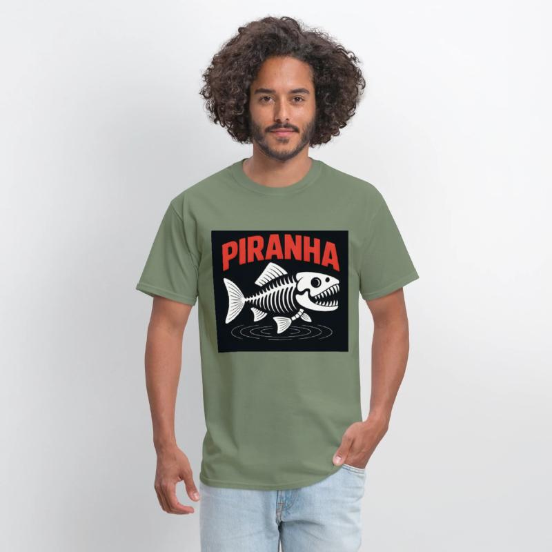 Piranha Skeleton – Bold Fish Bones Graphic