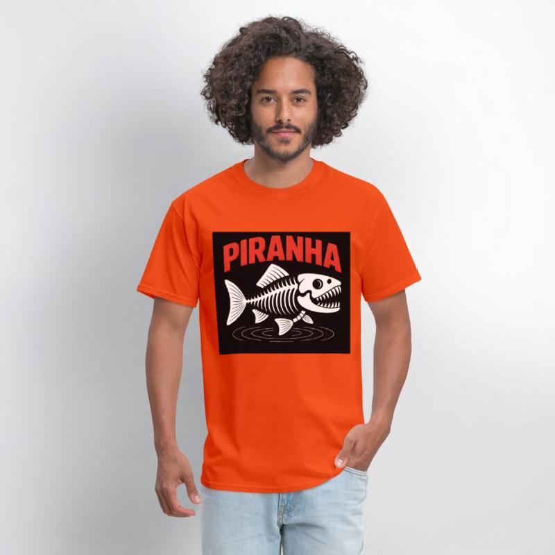 Piranha Skeleton – Bold Fish Bones Graphic