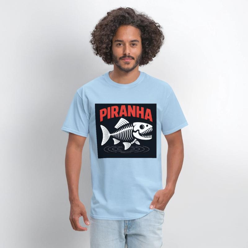 Piranha Skeleton – Bold Fish Bones Graphic