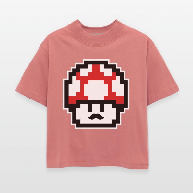 Pixel mushroom with mustache