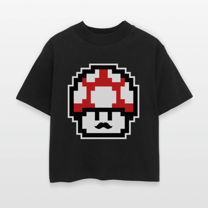 Pixel mushroom with mustache