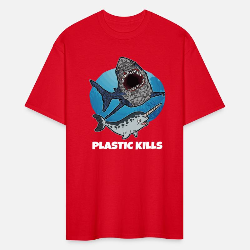 Plastic Kills Garbage Shark Narwhal Ocean Polution
