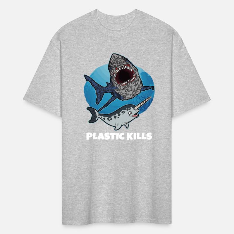 Plastic Kills Garbage Shark Narwhal Ocean Polution