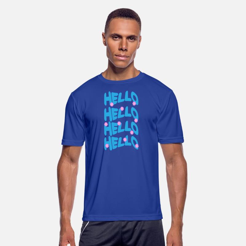 Playful Hello Text with Floral Accents