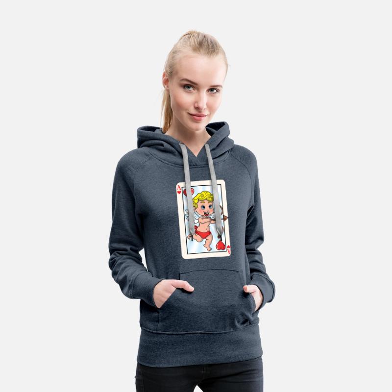 Playing card with cupid